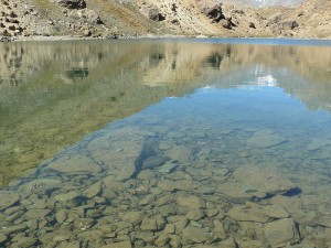 Still and Clear Waters of High Altitude Mountain Lake