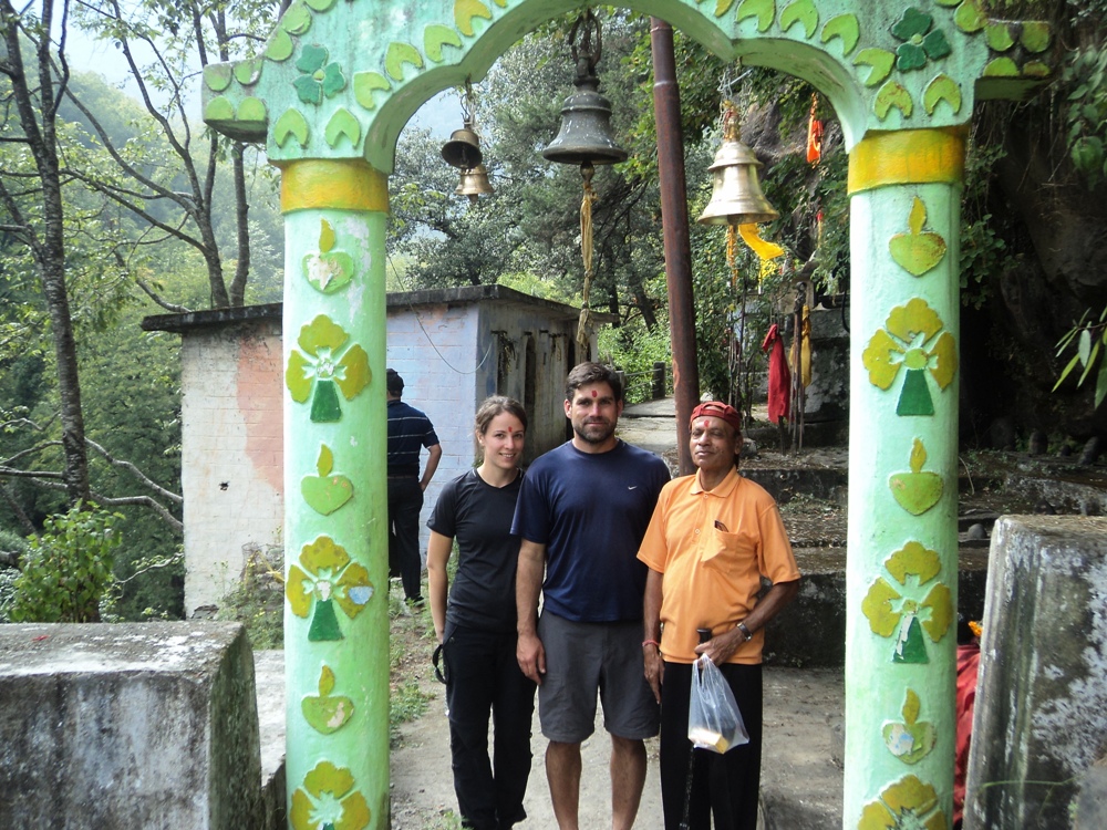 At Kalpeshwar Kedar With two Canadian Trekkers