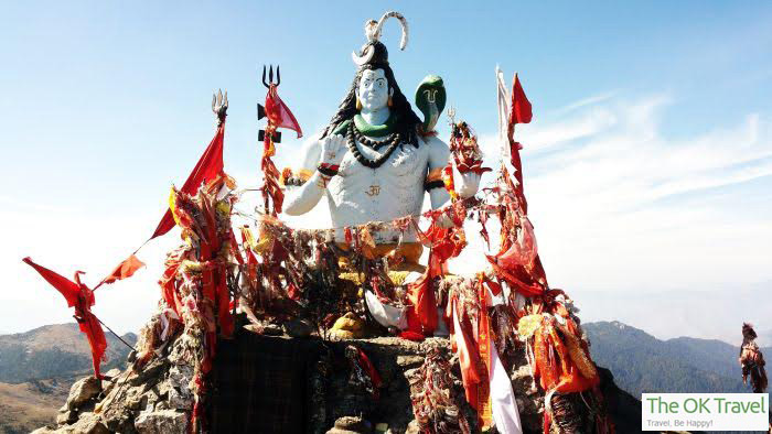 Shiva idol on peak