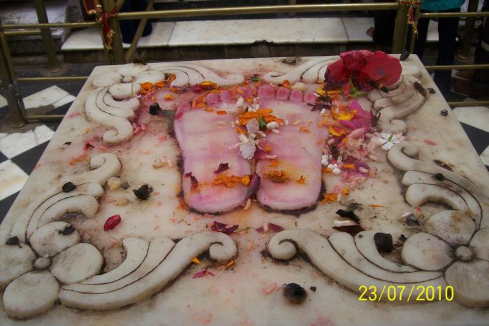 Footprints at Brijeshwari Devi temple Kangra